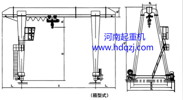 5噸門(mén)式起重機(jī)圖紙